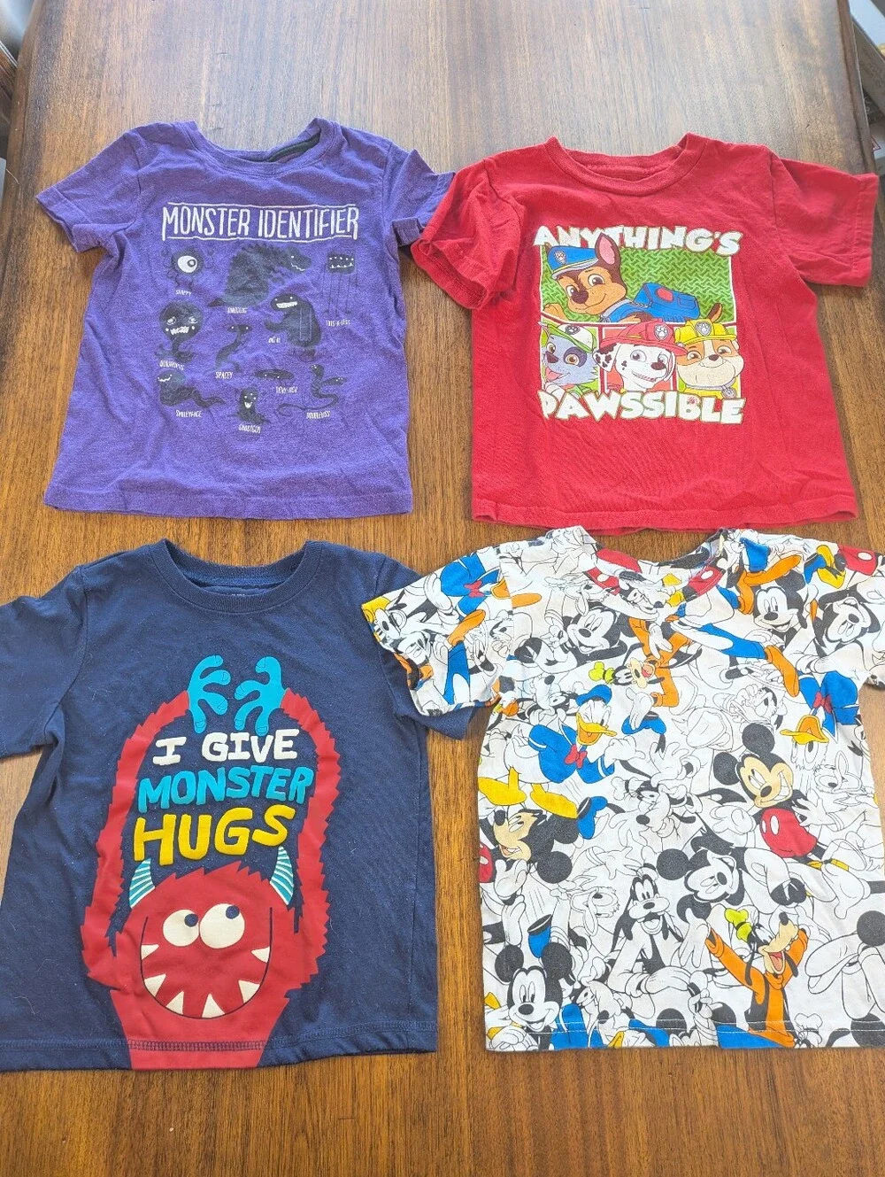 Bundle Of 10 Pcs Boys Clothing Size 4/5 Paw Patrol Disney Monsters See Descript